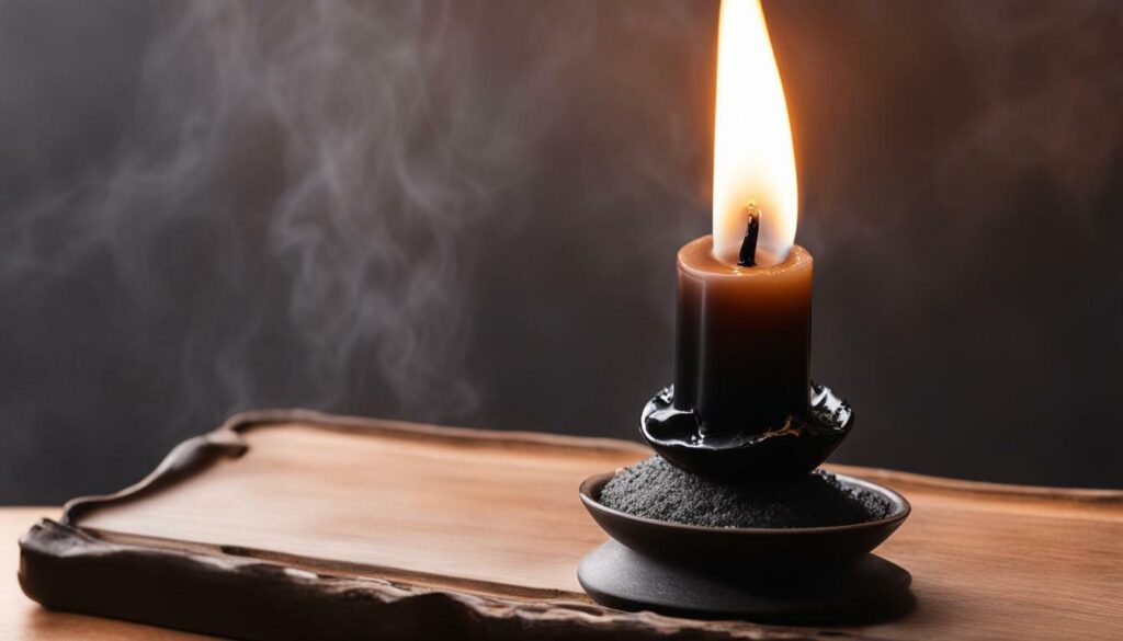 Causes of black candle smoke