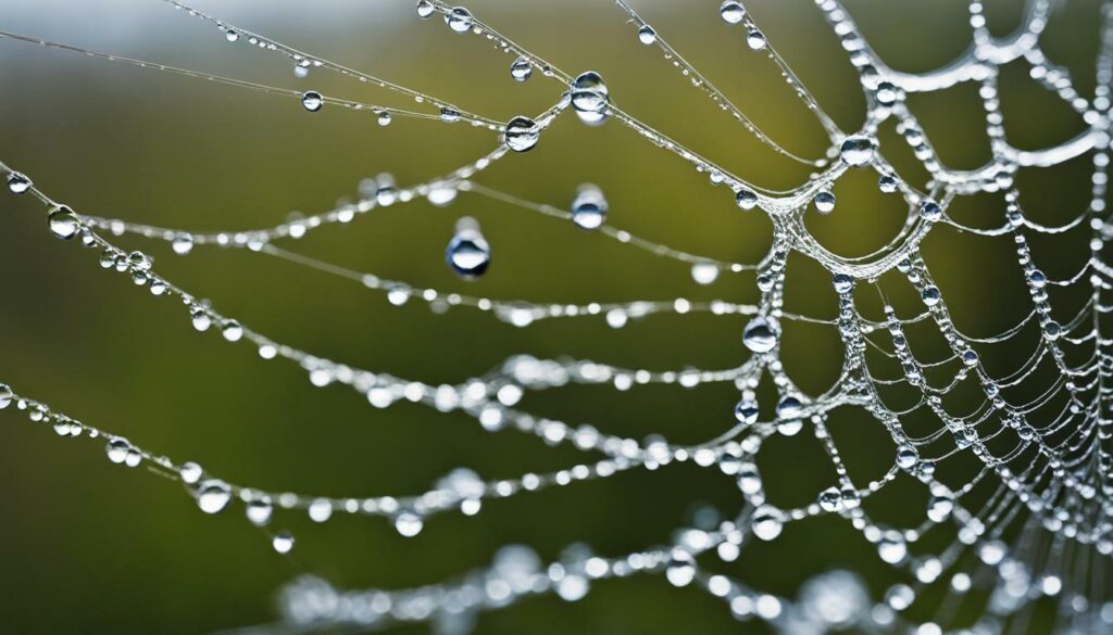 Interconnectedness represented by water drops