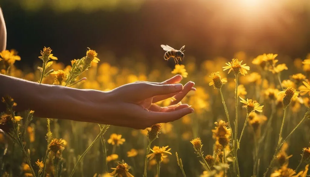 bee sting and spiritual transformation