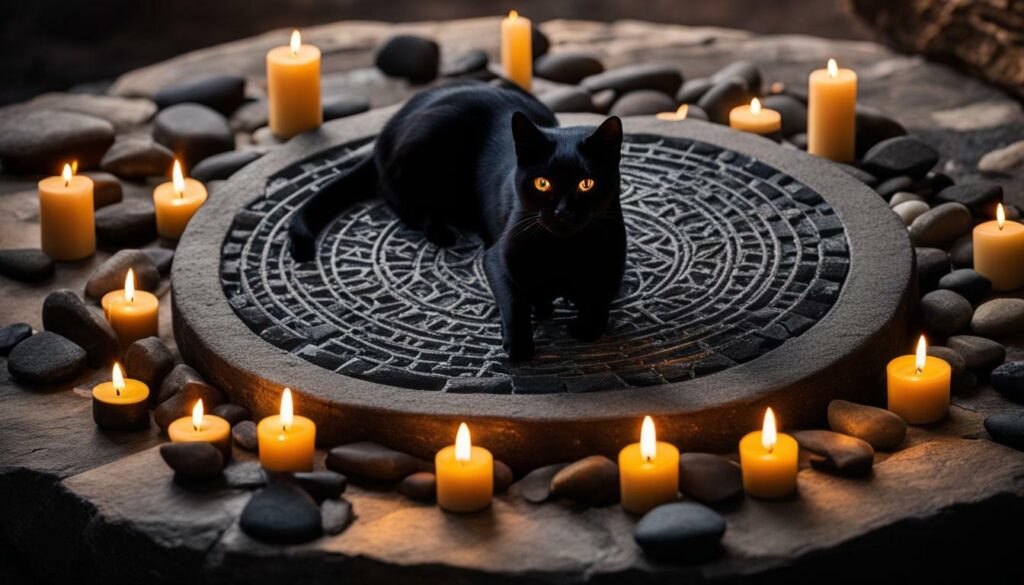 black cat candle