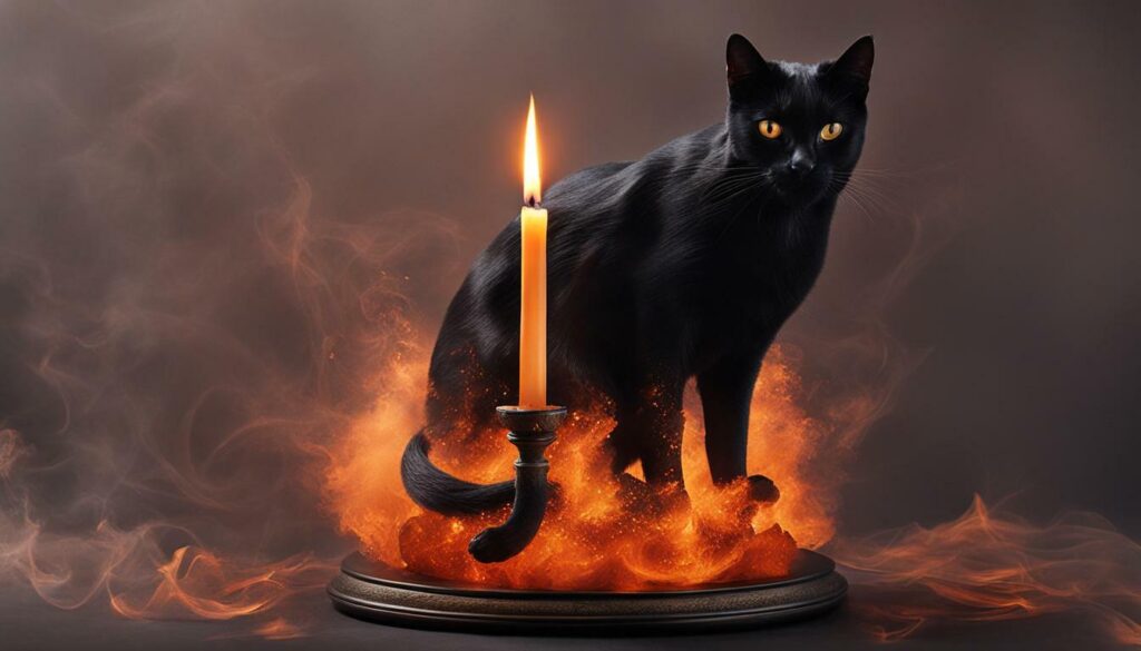 black cat candle