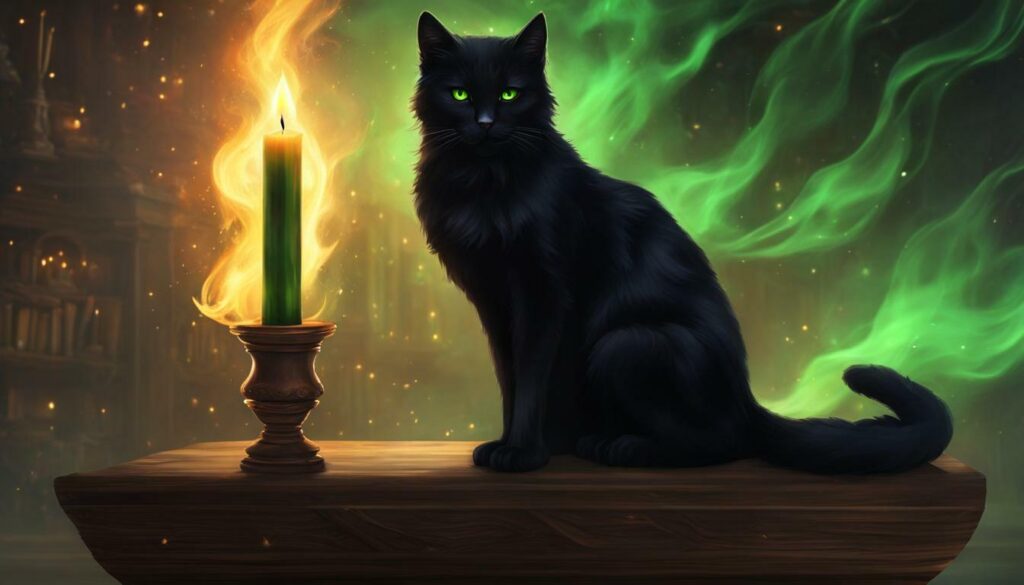 black cat candle