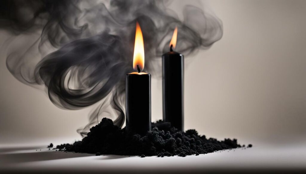 black smoke from candle