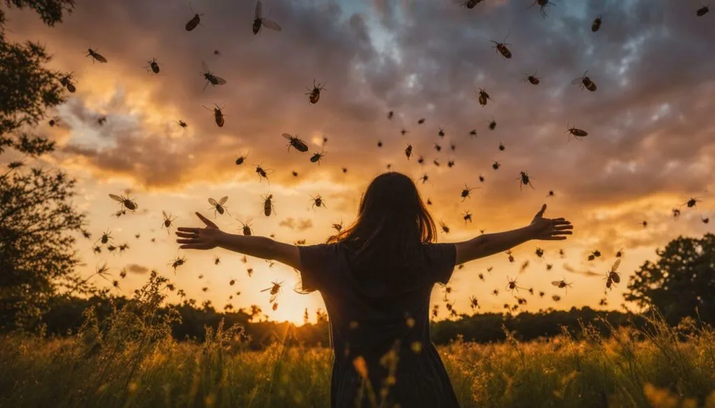 bugs landing on me spiritual message