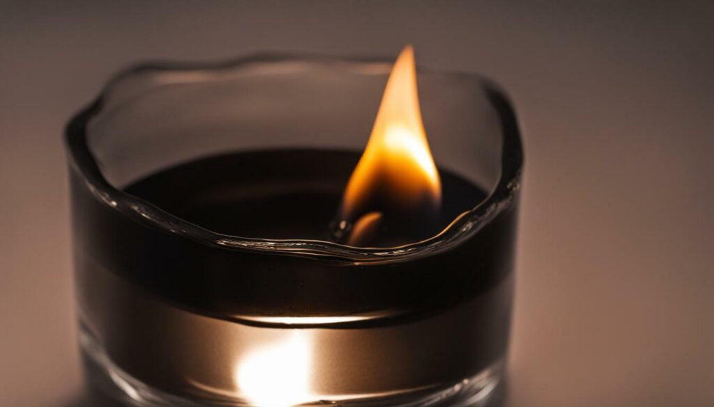 candle glass turns black