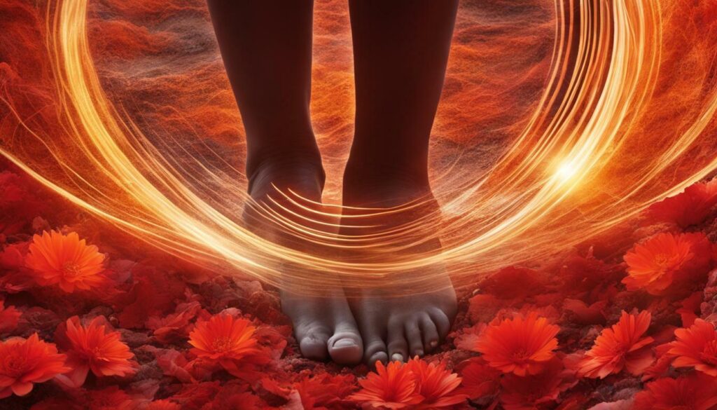 left foot vibration and root chakra