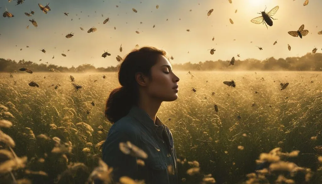 spiritual belief of bugs landing on me
