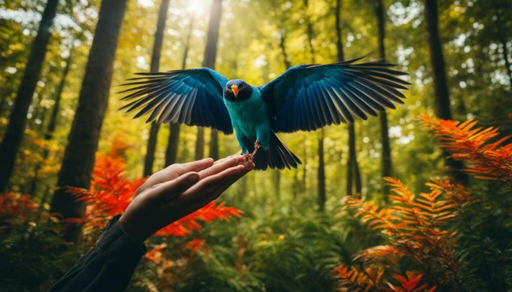 spiritual meaning of a bird landing on you