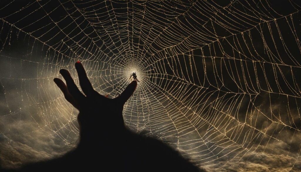 spiritual meaning of spiders crawling on you