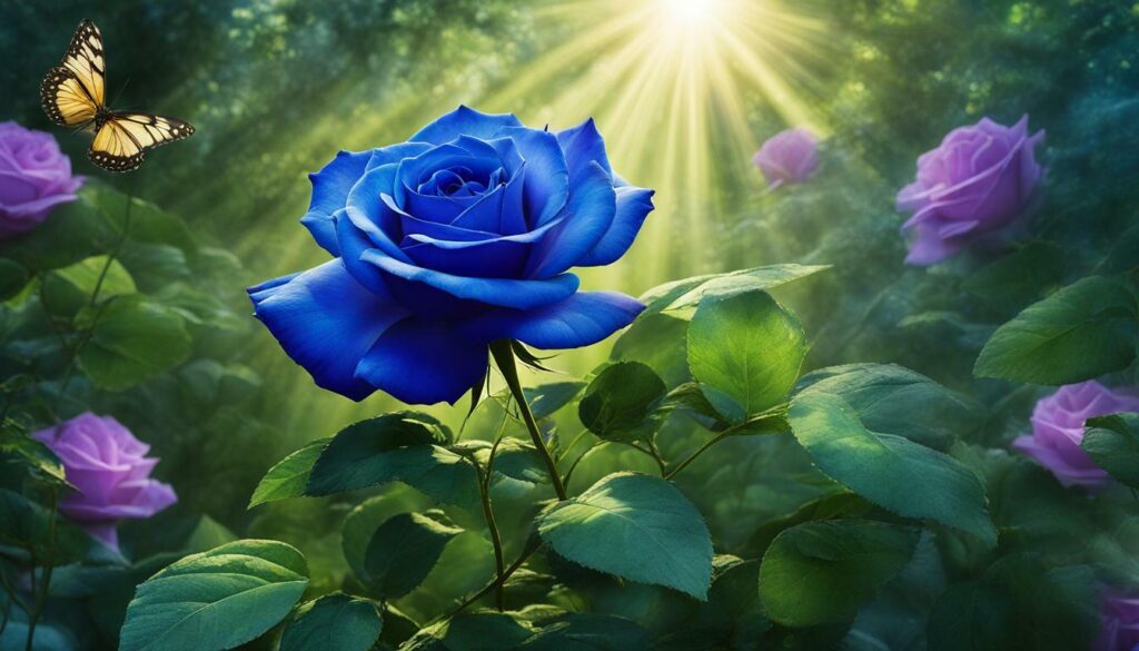 symbolism of blue roses in spirituality